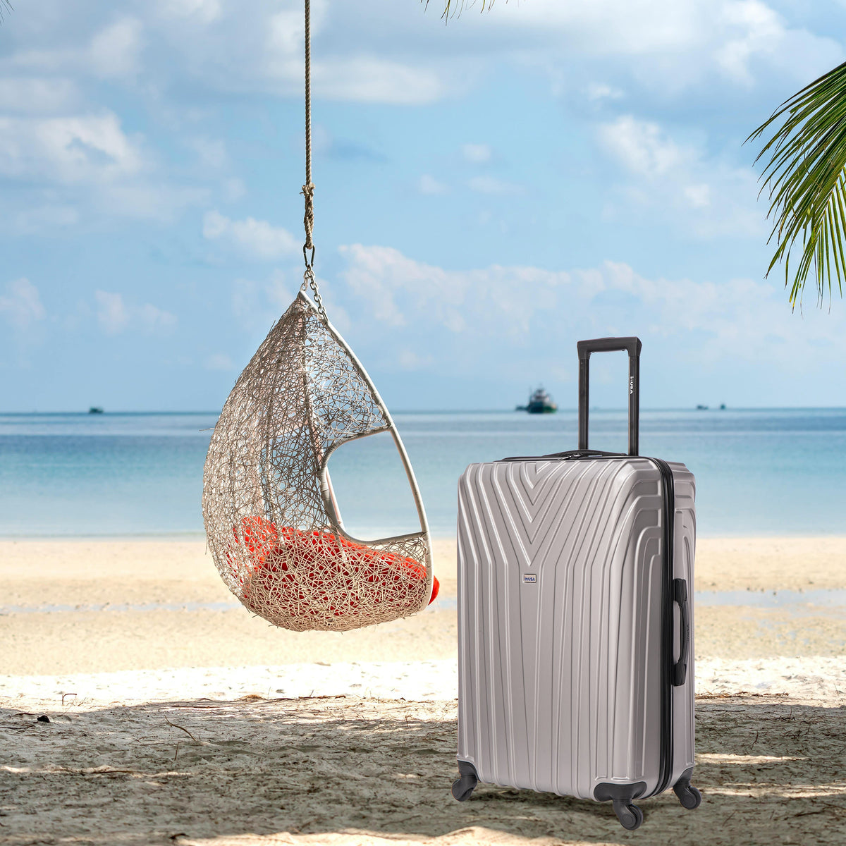 InUSA Vasty 28" Hardside Spinner Checked Suitcase