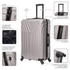 InUSA Vasty 28" Hardside Spinner Checked Suitcase