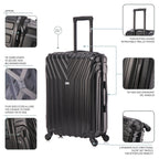 InUSA Vasty 24" Hardside Spinner Checked Luggage