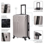 InUSA Vasty 24" Hardside Spinner Checked Luggage