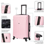 InUSA Vasty 24" Hardside Spinner Checked Luggage