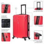 InUSA Vasty 24" Hardside Spinner Checked Luggage