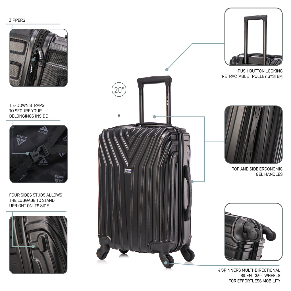 InUSA Vasty 20" Hardside Carry-On Suitcase