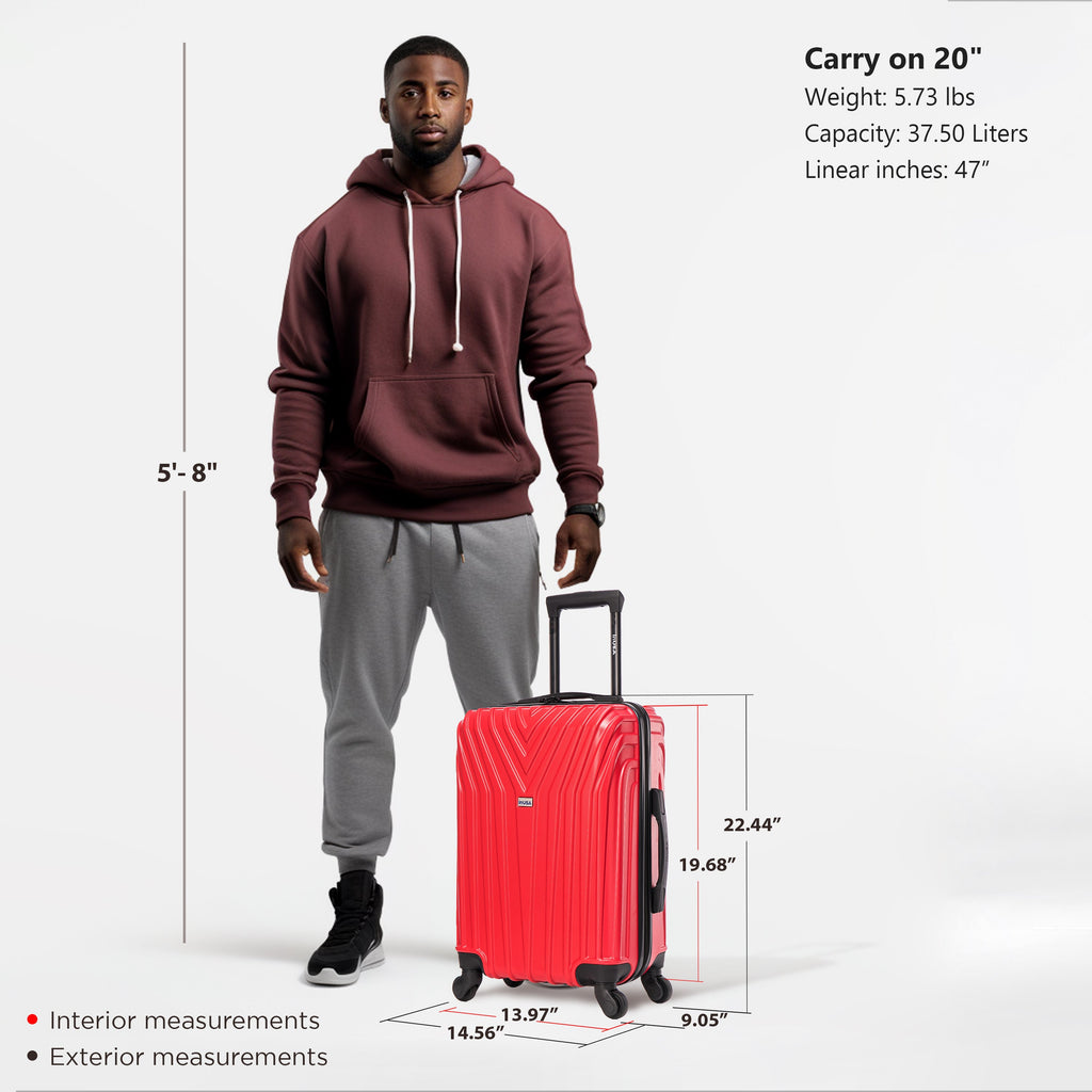 InUSA Vasty 20" Hardside Carry-On Suitcase