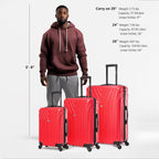 InUSA Vasty 3-Piece Hardside Spinner Luggage Set