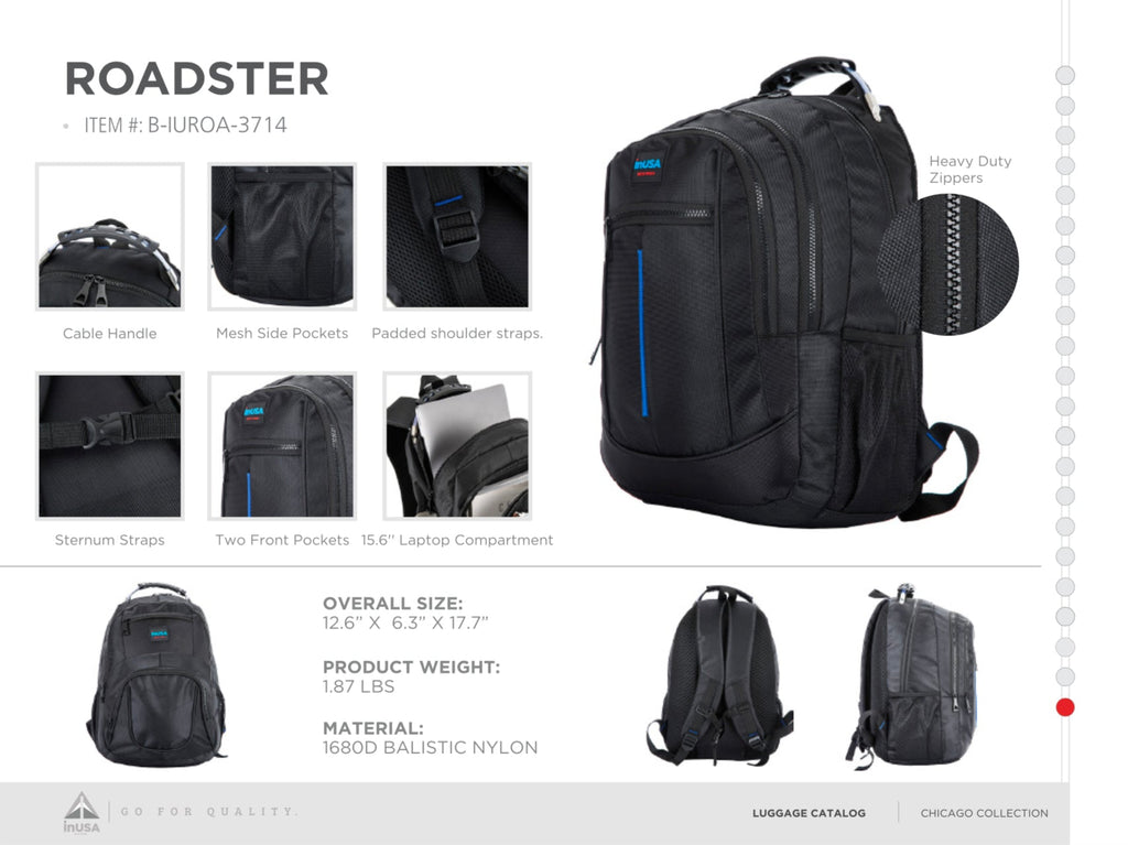 InUSA Roadster Softside Laptop Backpack