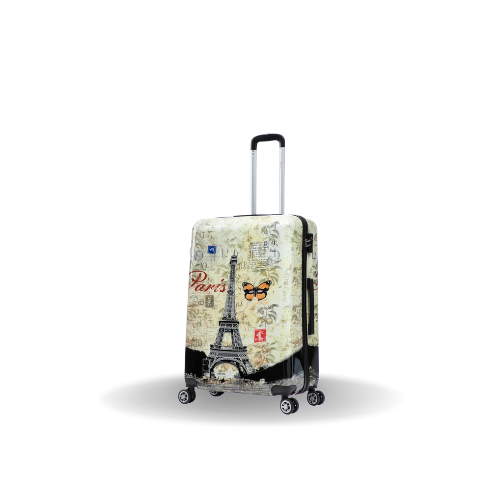InUSA Prints 28-Inch Hardside Checked Suitcase