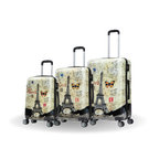 InUSA Prints 3-Piece Hardside Spinner Luggage Set