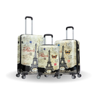 InUSA Prints 3-Piece Hardside Spinner Luggage Set