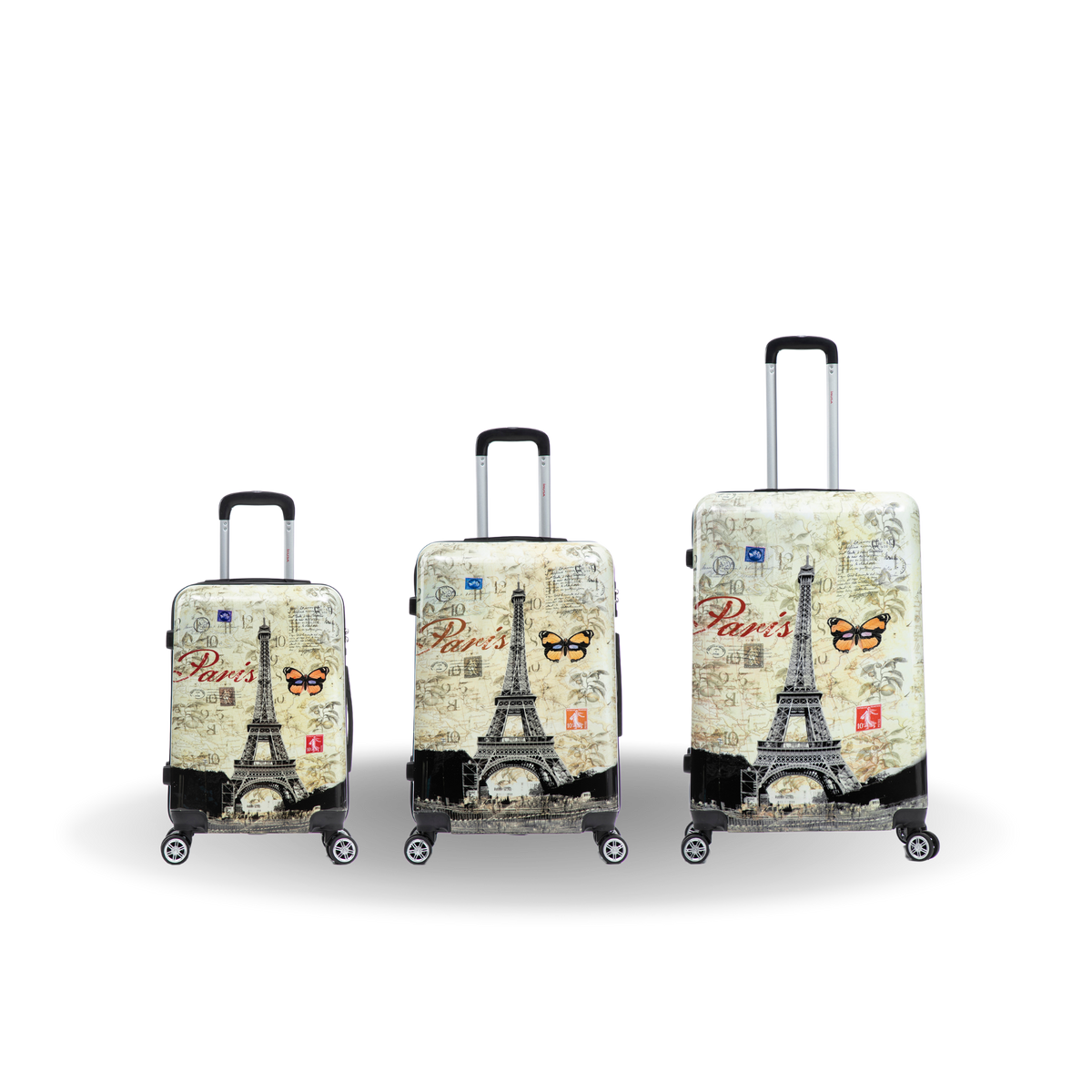 InUSA Prints 3-Piece Hardside Spinner Luggage Set
