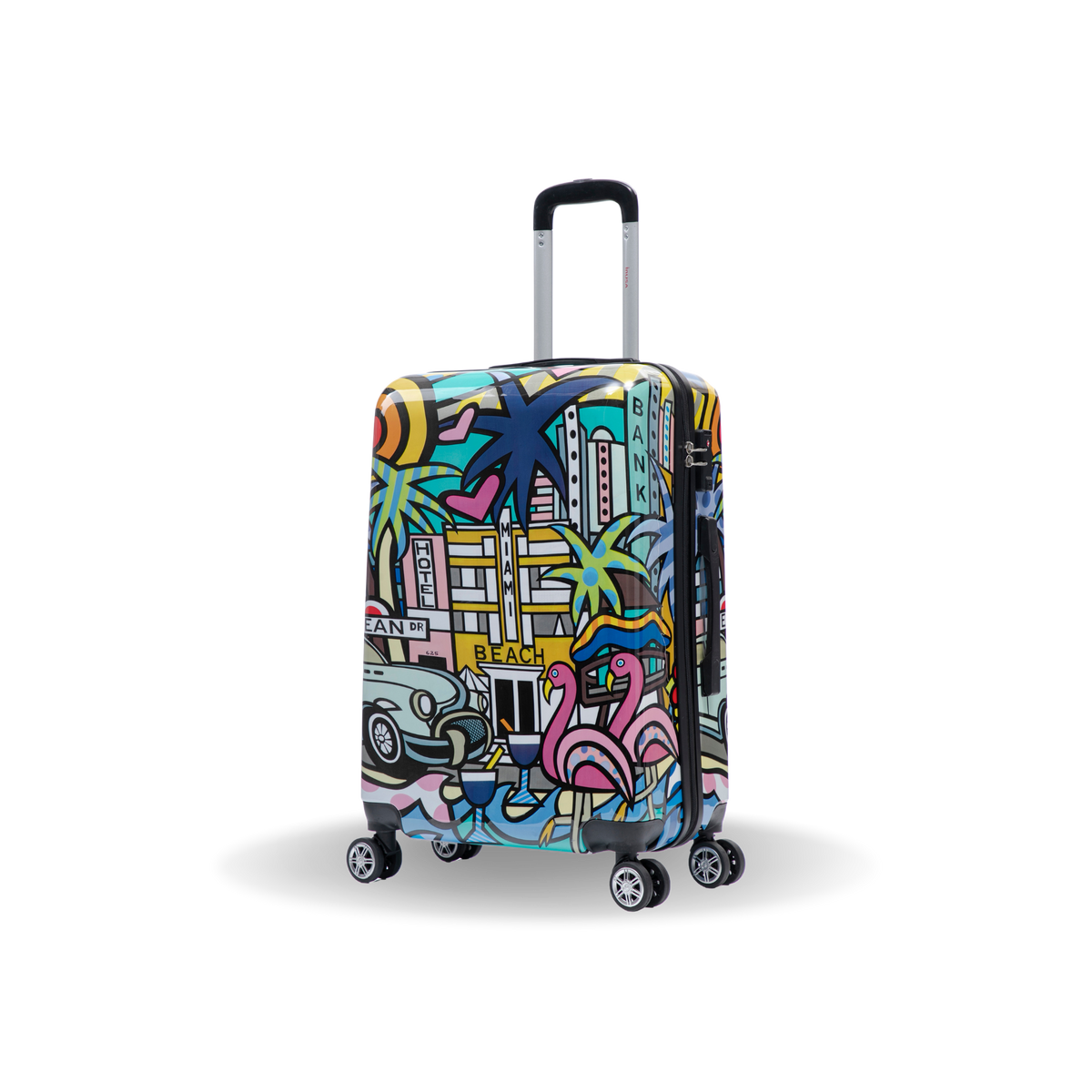 InUSA Prints 24" Hardside Spinner Checked Suitcase