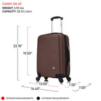 InUSA Royal 2-Piece Hardside Spinner Luggage Set