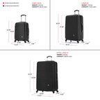 InUSA Royal 3-Piece Hardside Spinner Luggage Set