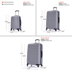 InUSA Royal 3-Piece Hardside Spinner Luggage Set