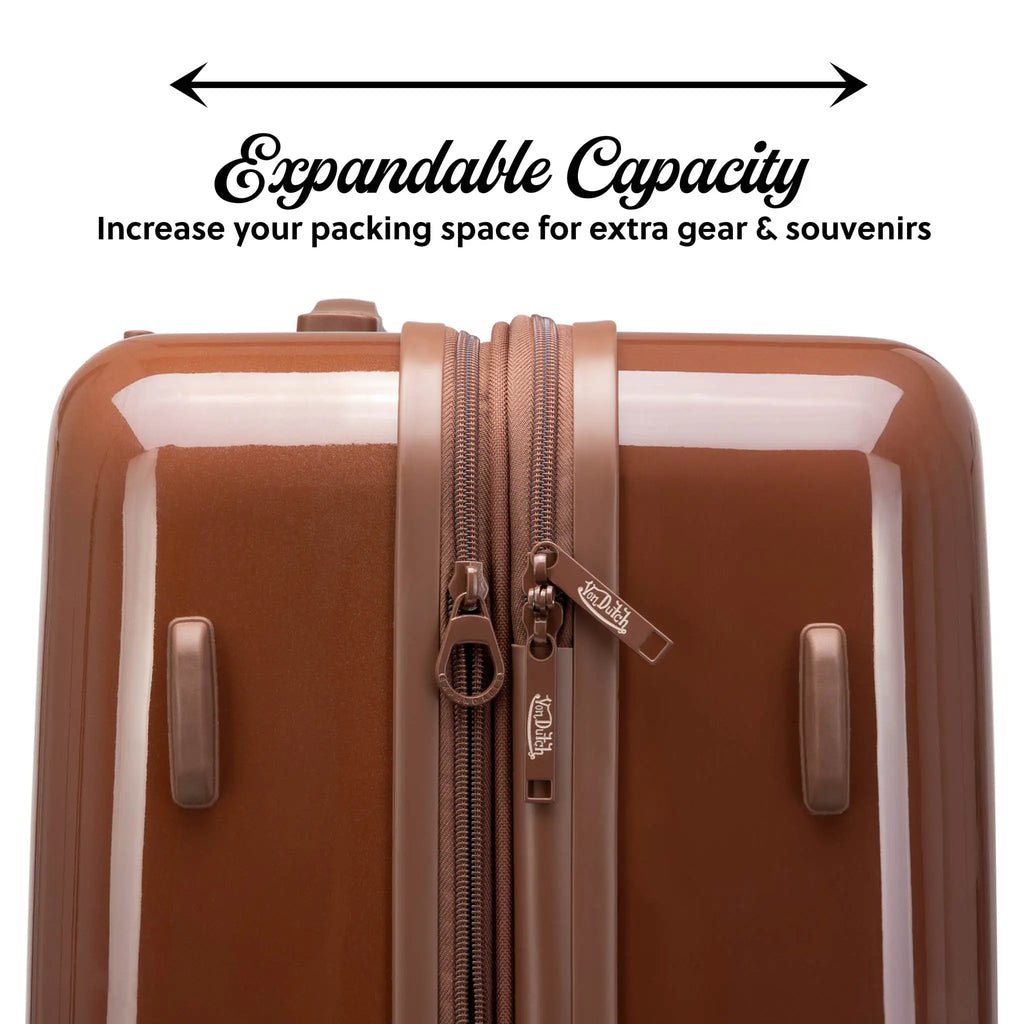 Kustom Kulture Expandable Hardside Carry-on Spinner Suitcase