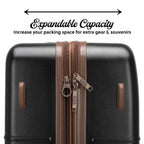 Travellty 3-Piece Expandable Polycarbonate Luggage Set