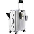 Front-Opening Aluminum Carry-On Suitcase