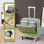 18-Inch Full-Opening Hardside Carry-On Suitcase