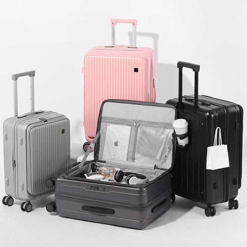 20-Inch Front-Opening Hardside Carry-On Suitcase