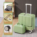 18-Inch Full-Opening Hardside Carry-On Suitcase