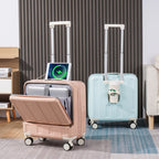 18-Inch Full-Opening Hardside Carry-On Suitcase