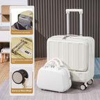 18-Inch Full-Opening Hardside Carry-On Suitcase
