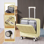 18-Inch Full-Opening Hardside Carry-On Suitcase